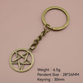 Metal Five Point Star Keychain Bag Charm for Keys and Gifts view 2