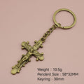 Metal Cross Keychain Bag Charm Gift view 2
