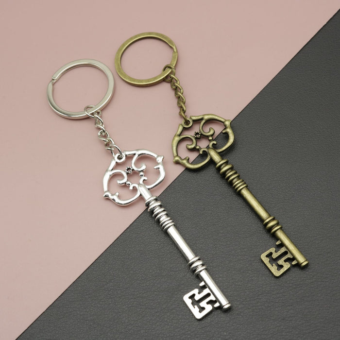 Metal Vintage Unlocking Key Keychain Bag Charm Gift Key Ring