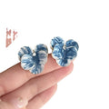 Alloy Misty Iris Blue Flower Stud Earrings Fresh Elegant Floral Fashion Ear Jewelry view 5