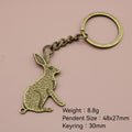 Zinc Alloy Simple Rabbit Keychain Bag Charm Gift view 2