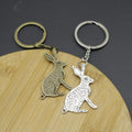 Zinc Alloy Simple Rabbit Keychain Bag Charm Gift view 3