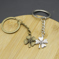 Zinc Alloy Four Leaf Clover Keychain For Bag Charm Gift view 4