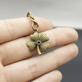Zinc Alloy Four Leaf Clover Keychain For Bag Charm Gift view 3