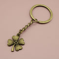 Zinc Alloy Four Leaf Clover Keychain For Bag Charm Gift view 6