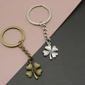 Zinc Alloy Four Leaf Clover Keychain For Bag Charm Gift view 1