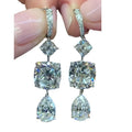 Silver Water Drop Long Earrings For Stage Party Bridal Wedding Jewelry Accessories view 3
