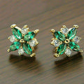 Two Tone Stud Earrings For Women, Niche Designer Fashion Ear Jewelry, Premium 2026 Trending Style view 2