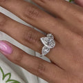 Creative Sparkling Zircon Water Drop Wedding Ring, New Cross Border Bridal Jewelry For Women view 4