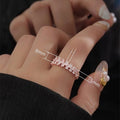 European Geometric Design Ring, Niche Light Luxury Statement Fashion Jewelry For Women view 4
