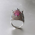 Creative Robin Bird Ring Heavy Full Rhinestone Statement Hand Jewelry Fashion Design Accessory view 4
