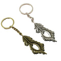 Zinc Alloy Simple Feather Keychain For Bag Charm Gift view 5