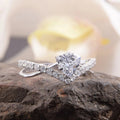 Double Layer Triangle Couple Ring For Women, Romantic Wedding Ceremony And Daily Commute Jewelry view 4