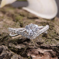 Double Layer Triangle Couple Ring For Women, Romantic Wedding Ceremony And Daily Commute Jewelry view 2