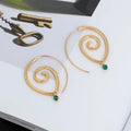 Exaggerated Hollow Spiral Coil Ear Hook Earrings For Women, European American Fashion Hoops view 3