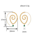 Exaggerated Hollow Spiral Coil Ear Hook Earrings For Women, European American Fashion Hoops view 4