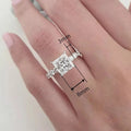 Luxury Square Zircon Statement Ring, Sparkling Engagement Proposal Anniversary Jewelry view 5