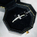 T Shape Minimalist Women's Moissanite Ring, Delicate Versatile Index Finger Jewelry Gift view 5