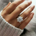 Trendy Snowflake Zircon Ring For Women, Korean Niche Design Birthday Gift Fashion Finger Jewelry view 1
