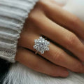 Trendy Snowflake Zircon Ring For Women, Korean Niche Design Birthday Gift Fashion Finger Jewelry view 2