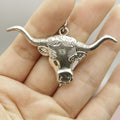 Zinc Alloy Minimalist Bull Head Keychain Bag Charm Gift view 3