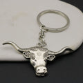 Zinc Alloy Minimalist Bull Head Keychain Bag Charm Gift view 4