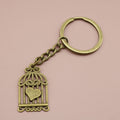 Metal Heart Birdcage Keychain Bag Charm view 6