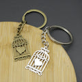 Metal Heart Birdcage Keychain Bag Charm view 4