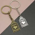 Metal Heart Birdcage Keychain Bag Charm view 1