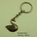 Zinc Alloy Simple Swan Keychain Bag Charm Gift view 2