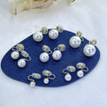 French Minimalist Pearl Spiral Clip On Earrings Elegant Light Luxury No Piercing Alloy Pearl Earrings view 1