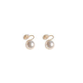 French Minimalist Pearl Spiral Clip On Earrings Elegant Light Luxury No Piercing Alloy Pearl Earrings view 5