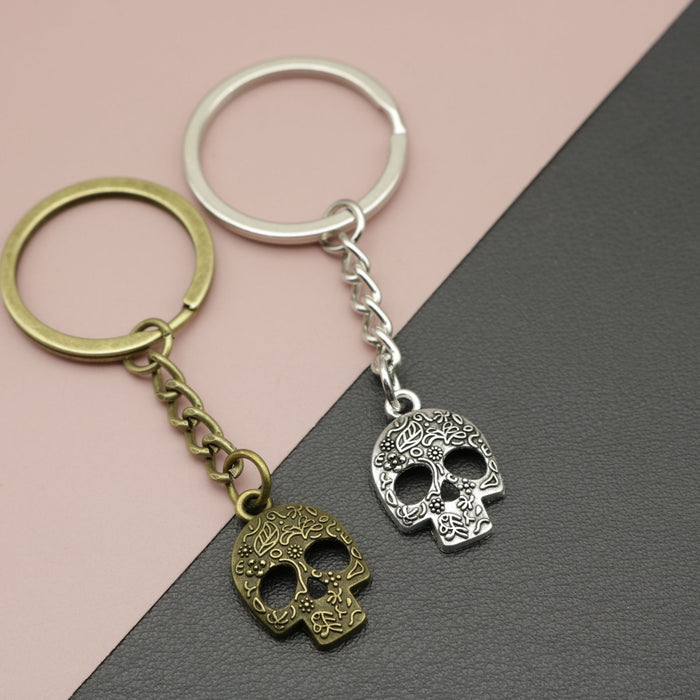 Metal Skull Keychain Bag Charm Gift