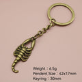 Zinc Alloy Minimalist Scorpion Keychain Bag Charm Gift view 2