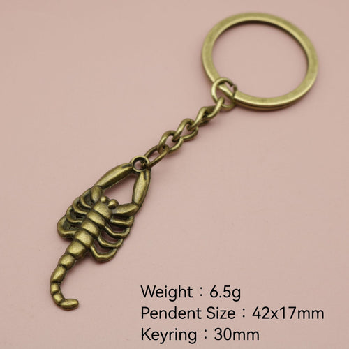 Zinc Alloy Minimalist Scorpion Keychain Bag Charm Gift