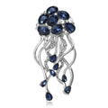 Alloy Rhinestone Jellyfish Brooch With Marquise Stones For Women's Apparel view 1