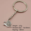 Zinc Alloy Snail Keychain For Bag Charm Gift view 2