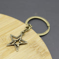Metal Minimalist Five Point Star Keychain Bag Charm view 4