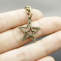 Metal Minimalist Five Point Star Keychain Bag Charm view 3