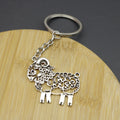 Metal Hollow Sheep Keychain Key Ring Bag Charm Gift view 3