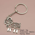Metal Hollow Sheep Keychain Key Ring Bag Charm Gift view 2