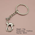 Zinc Alloy Minimalist Deer Keychain Bag Charm Gift Key Ring view 2