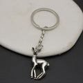 Zinc Alloy Minimalist Deer Keychain Bag Charm Gift Key Ring view 4