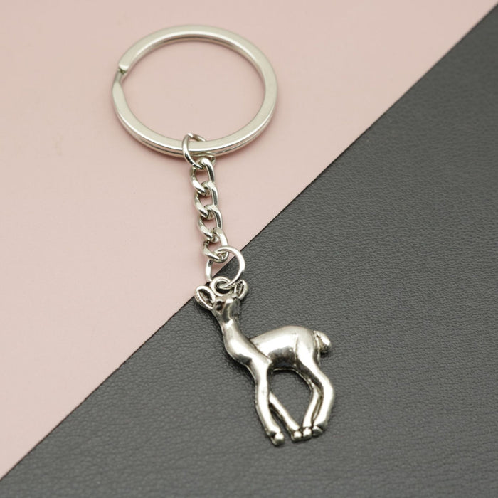 Zinc Alloy Minimalist Deer Keychain Bag Charm Gift Key Ring