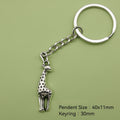 Metal Simple Giraffe Shape Keychain Bag Charm view 2