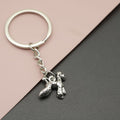 Zinc Alloy Simple Poodle Dog Keychain Bag Charm Gift view 1