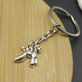 Zinc Alloy Simple Poodle Dog Keychain Bag Charm Gift view 3