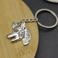 Zinc Alloy Wolf Head Keychain Minimalist Key Ring Gift view 3