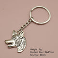 Zinc Alloy Wolf Head Keychain Minimalist Key Ring Gift view 2