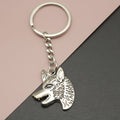 Zinc Alloy Wolf Head Keychain Minimalist Key Ring Gift view 1